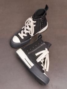 DEVOA Sneaker High-cut NYLON / BLACK-WHITE<img class='new_mark_img2' src='https://img.shop-pro.jp/img/new/icons1.gif' style='border:none;display:inline;margin:0px;padding:0px;width:auto;' />