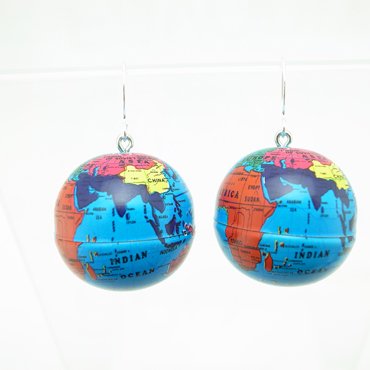 ちきゅうピアス　Mini Tin Old World Globe　【1個販売】 - piquant