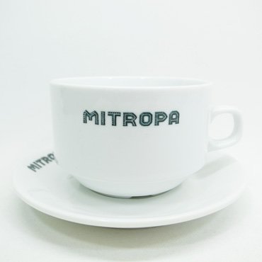 ヴィンテージ・スープカップ＆ソーサー 『MITROPA』 Colditz Porzellan GDR (WHT/D.GRN) - piquant