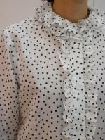 新品タグ付★MASSE＊MENSCHシルク混デイジー白ブラウス/マッセメンシュ 新品タグ付☆MASSE＊MENSCHシルク混デイジー白ブラウス