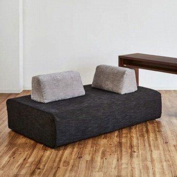 送料無料、170cm幅オシャレな国産カバーリング仕様の両側から座れる背