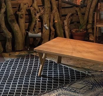 シックな塩系インテリアにも合うビンテージ風105cm幅の長方形の