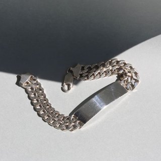 VINTAGE ѹ OPT BIRMINGHAM HM DOUBLE CHAIN SILVER ID ֥쥹å