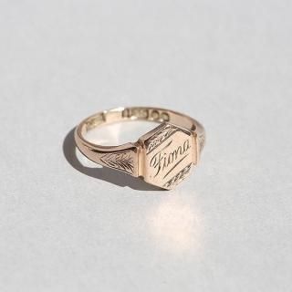 VINTAGE BRITISH 1958 W.W.LD LONDON HALLMARKED 9CT/9K GOLD SIGNET RING PINKY JP10