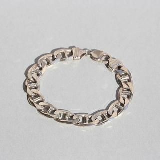 UK IBB SHEFFIELD HALLMARKED STERLING MARINA CHAIN SILVER LINK BRACELET