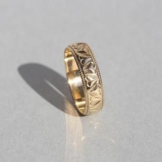 BRITISH VINTAGE 1992 SJ LONDON HALLMARKED 9CT/9K GOLD BAND RING JP12