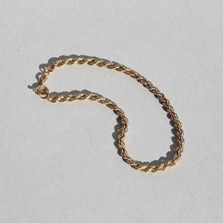 UK VINTAGE 1985 EI BIRMINGHAM IMPORT MARK 9CT(9K) GOLD ROPE CHAIN BRACELET
