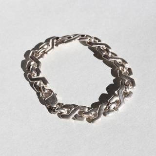 UK FA BIRMINGHAM HALLMARKED STERLING SILVER X-LINK CHAIN BRACELET