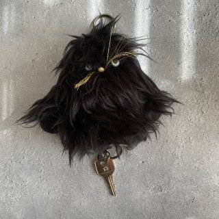 fui cat key case（long hair/black）