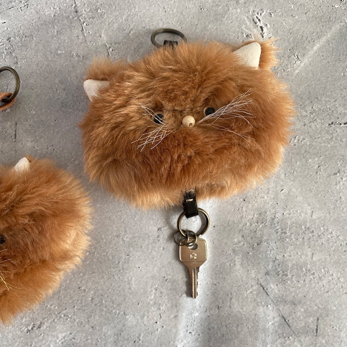 fui cat key case（short hair/Lbrown）