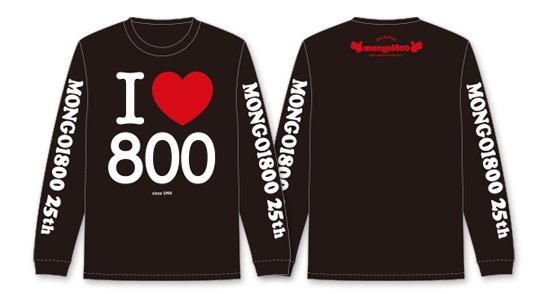 【復刻!!】I LOVE 800 ロングTシャツ（ブラック） - MONGOL800 ONLINE SHOP