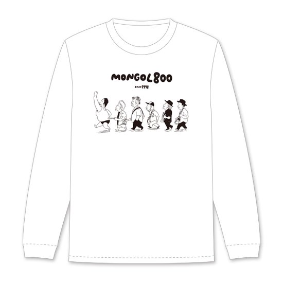 【粒さんイラスト】Walk ロングTシャツ（ホワイト） - MONGOL800 ONLINE SHOP