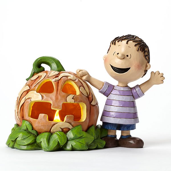 ピーナッツ Byジム ショア ライナス パンプキンライト フィギュア Waiting For The Great Pumpkin Linus And The Great Pumpkin 海外直輸入 キャラクターグッズ専門店 プレシャス ハーツ