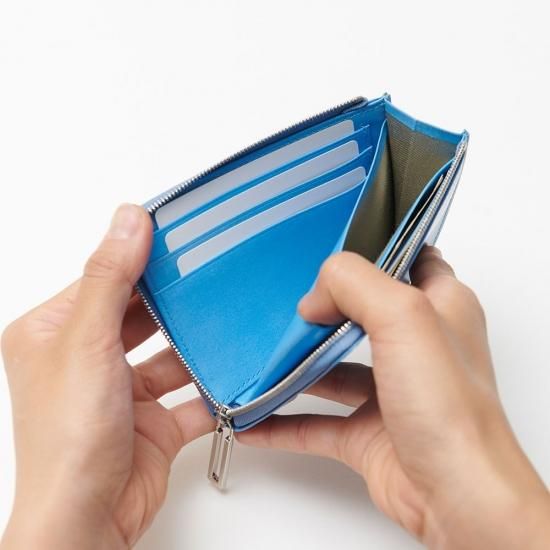 マウンテンリサーチ L字ファスナー 財布 ネイビー L字ファスナー財布 Valencia（ヴァレンシア）｜革財布の山藤オンライン