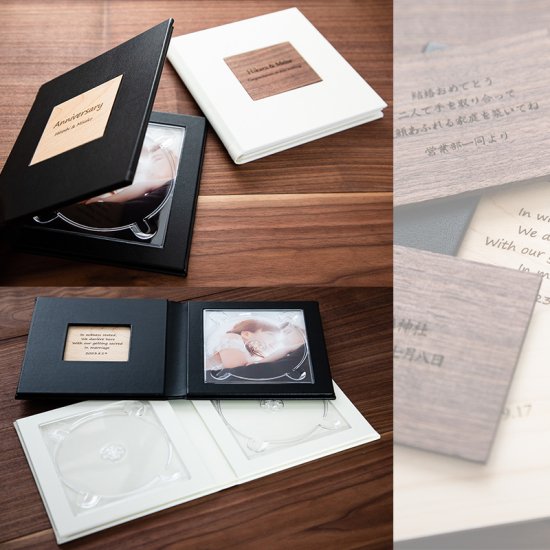 天然木プレート付きレザーギフトCD/BD/DVDケース【TYPE-3-Premium】|想い出の贈り物・記念品 - 記憶に残る贈り物＆記念品のアルフォト