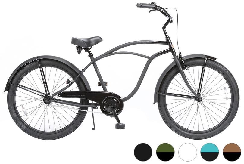 Rainbow 黒 ビーチクルーザー 自転車 26インチ ビーチクルーザー - RAINBOW BEACH CRUISER 26