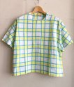 【YELLOW × GREENのみ】HAND DYED BIG T-SH -CHECK-（かけ染め ビッグTシャツ チェック）<img class='new_mark_img2' src='https://img.shop-pro.jp/img/new/icons23.gif' style='border:none;display:inline;margin:0px;padding:0px;width:auto;' />