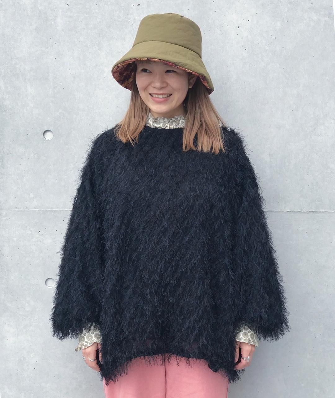 BEIGEのみ】REVERSIBLE HAT(リバーシブル 落ち葉柄 中綿 BEIGEのみ】REVERSIBLE HAT(リバーシブル 落ち葉柄 中綿