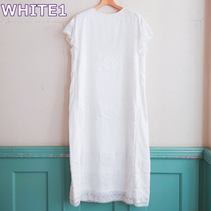 【WHITE１のみ】VINTAGE LACE FLARED SLEEVE ONEPIECE<img class='new_mark_img2' src='https://img.shop-pro.jp/img/new/icons23.gif' style='border:none;display:inline;margin:0px;padding:0px;width:auto;' />