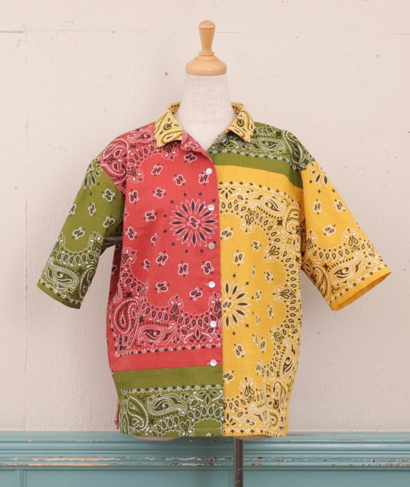 【TERRACOTTA PAISLEYのみ】OPEN COLLAR BIG SHIRTS<img class='new_mark_img2' src='https://img.shop-pro.jp/img/new/icons23.gif' style='border:none;display:inline;margin:0px;padding:0px;width:auto;' />