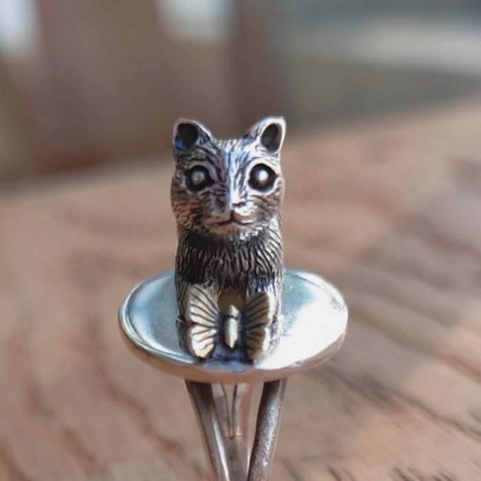 PETIT ANIMAL RING -CAT＆BUTTERFLY 