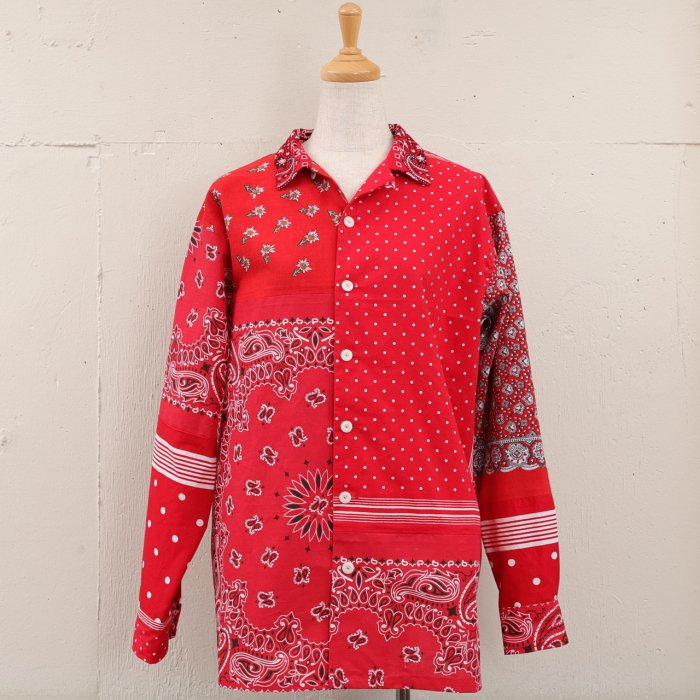 SAMPLE/RED/VINTAGE,USEDLONG SLEEVE OPEN COLLAR SHIRTS<img class='new_mark_img2' src='https://img.shop-pro.jp/img/new/icons8.gif' style='border:none;display:inline;margin:0px;padding:0px;width:auto;' />