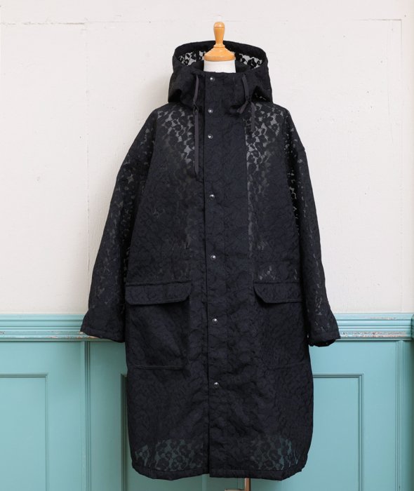 BONDING LACE HOODED PARKA【BLACK】<img class='new_mark_img2' src='https://img.shop-pro.jp/img/new/icons23.gif' style='border:none;display:inline;margin:0px;padding:0px;width:auto;' />