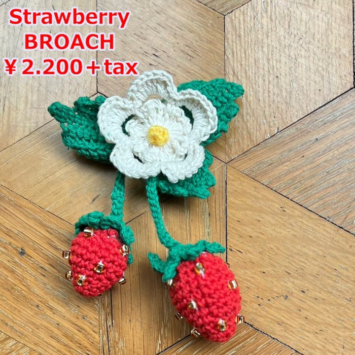 Strawberry CROSHET BROOCH