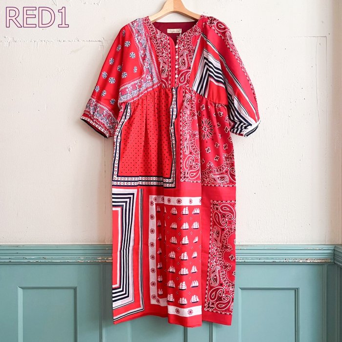 RED【VINTAGE,USED】BALLOON SLEEVE DRESS<img class='new_mark_img2' src='https://img.shop-pro.jp/img/new/icons8.gif' style='border:none;display:inline;margin:0px;padding:0px;width:auto;' />