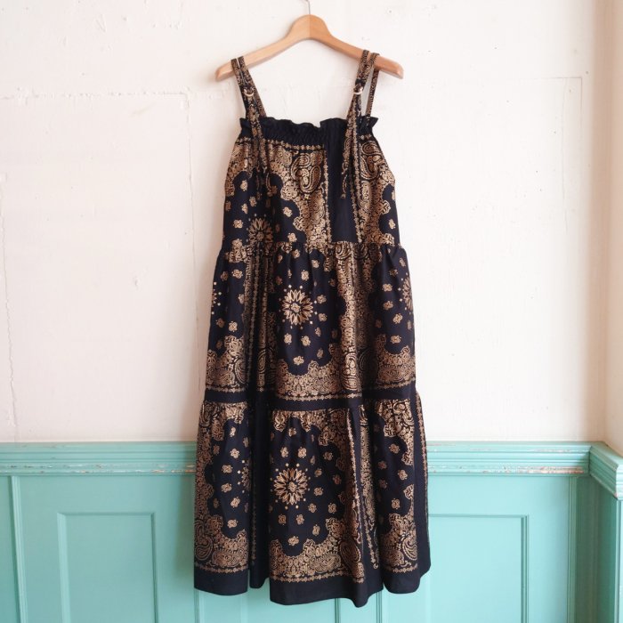【GOLD PEISLEY】TIERED CAMI DRESS