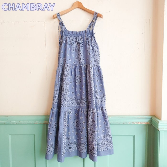 【PAISLEY SOLID】TIERED CAMI DRESS