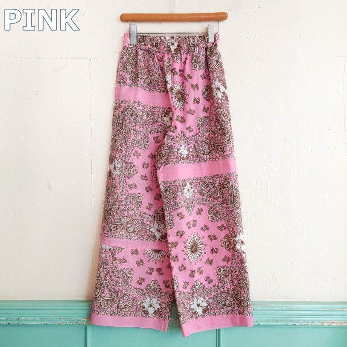 PINKΤߡPAISLEY BANDANA EASY PANTS