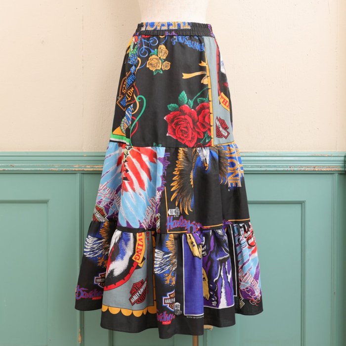 SAMPLE/HDPATCHWORK TIERED SKIRT<img class='new_mark_img2' src='https://img.shop-pro.jp/img/new/icons23.gif' style='border:none;display:inline;margin:0px;padding:0px;width:auto;' />