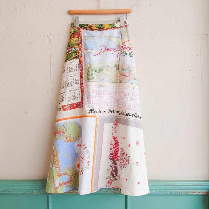 1FLARE LONG SKIRT -USED FABRIC CALENDAR-<img class='new_mark_img2' src='https://img.shop-pro.jp/img/new/icons8.gif' style='border:none;display:inline;margin:0px;padding:0px;width:auto;' />