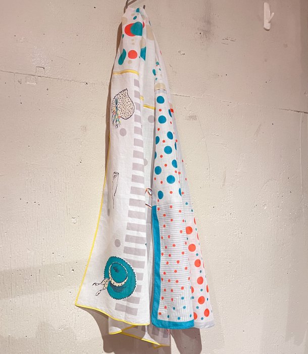 USED BANDANA STOLE (PASTEL/MEDIUM)