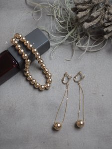 Gold Ball Chain Earrings/8mm