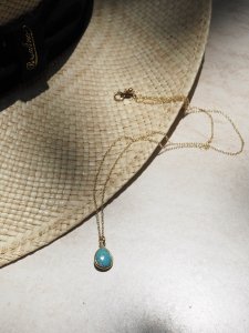 Turquoise Necklace Drop/gold