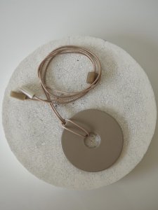 DonutBuffalo HornLacquer Necklace/Taupe