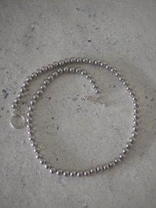 Silver Ball Chain Necklace/6mm/40cm/ロジウム