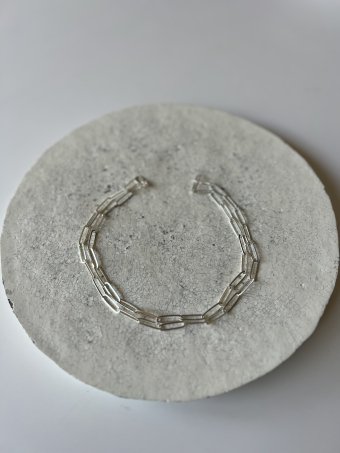 JULY NINE Oval Silver Chain Necklace - ネックレス