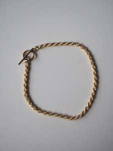 ■Chunky rope chain bracelet/SV925×K18GP