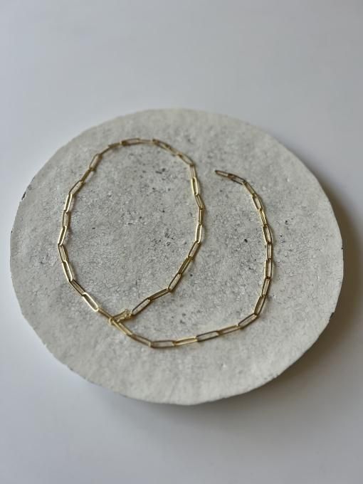 □Oval Silver Chain Necklace/gold - JULYNINE