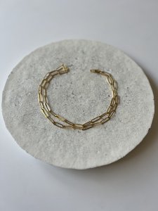 ■Oval Silver Chain Necklace/gold
