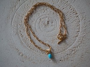 Sleeping Beauty Turquoise Necklace/gold