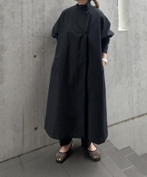 july nine スタンドカラー　ハーフコート　ネイビー 2025 AW Collectionスタンドカラーロングコート/navy】 - JULYNINE