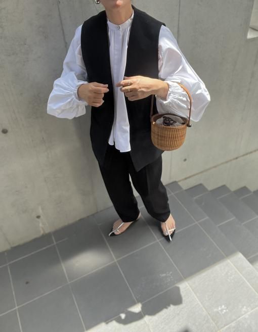 ▫️20.ノーカラーミドルジレ【即納】 - JULYNINE