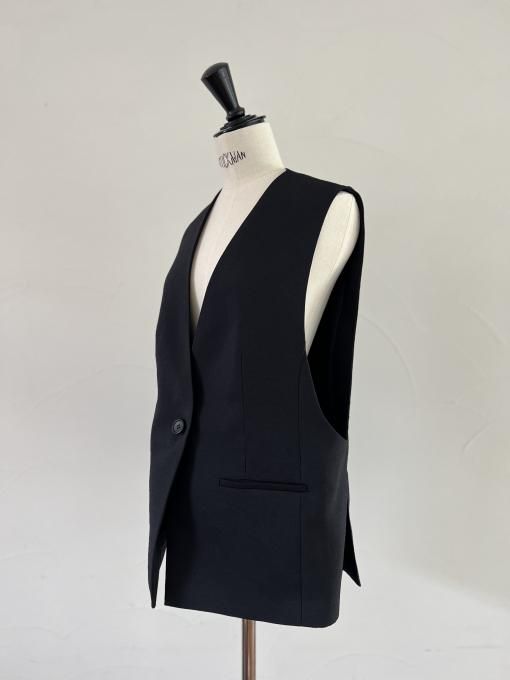 【JULYNINE】ジレ　チャコールグレー　新品 JULYNINE】ジレチャコールグレー新品