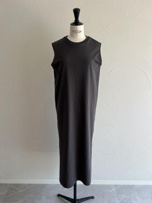 JULY NINE 2025SS ノースリーブロングワンピース グレー完売品 2025 SS ノースリーブロングジャージワンピース 2COLOR】 - JULYNINE