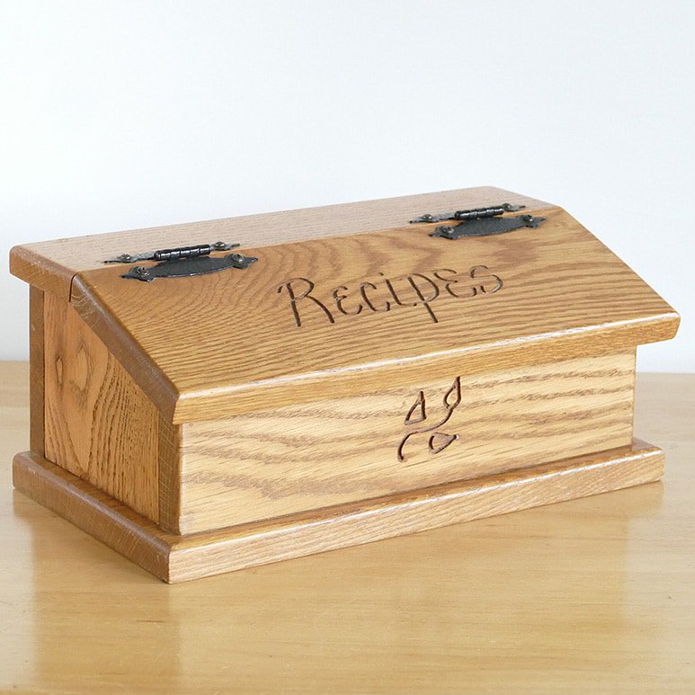 ☆3】アメリカンカントリー 木製 レシピボックス - ファイヤーキング