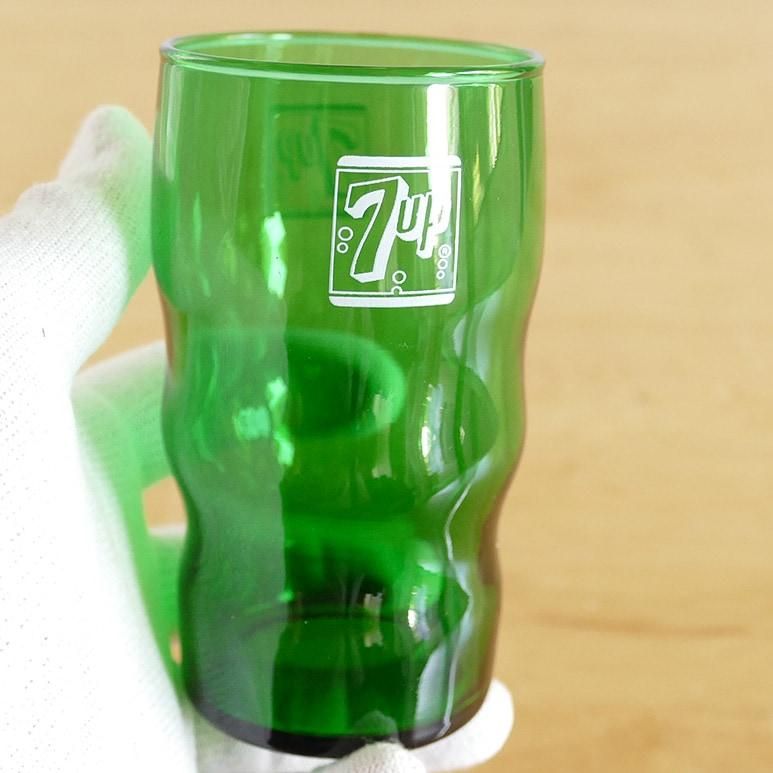 【★4】アンカーホッキング フォレストグリーン 7UP タンブラー - ファイヤーキング ＆ ヴィンテージ食器専門店 3DROPS |  Fire-king & American vintage glassware 3DROPS